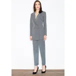 Elegantní společenské kalhoty dámské M438 FIGL Barva: Šedá, Velikost: S