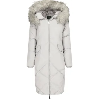 Dámský kabát GUESS JEANS Péřový kabát SVEVA | Barva:šedý | Velikost:XS
