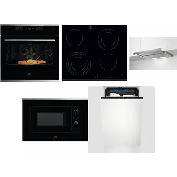 Set domácích spotřebičů ELECTROLUX KOBCS31X + ELECTROLUX EHF6343FOK + ELECTROLUX LFP326S + ELECTROLUX LMS2203EMX + ELECTROLUX EEM23100L