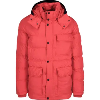 Pánská bunda Tommy Hilfiger Bunda TOMMY DOWN HOODED BO | Barva:červený | Velikost:XXL