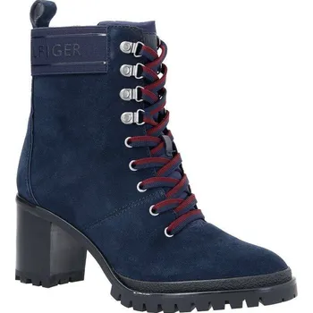 Dámské holínky Tommy Hilfiger Kůžoné kotníkové boty SPORTY | Barva:tmavě modrá | Velikost:40