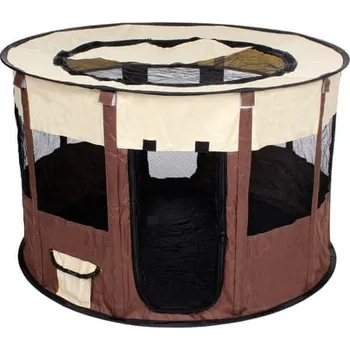 ohrádka pro psa Merco Pet Round ohrádka pro psy hnědá 56 x 86 x 86 cm