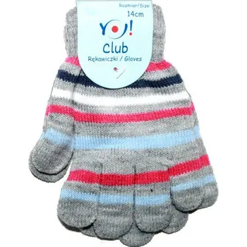 Dětské dívčí prstové pletené rukavice - 688/45