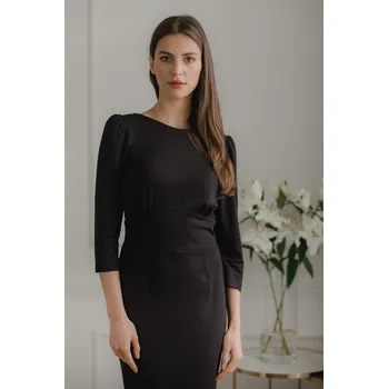Dámské šaty Pouzdrové šaty více barev L079 LENITIF Barva: Černá, Velikost: S