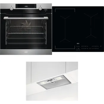 Set domácích spotřebičů AEG Mastery SteamBake BCK455350M + AEG Mastery Bridge IKE64441IB + AEG DGB3523S