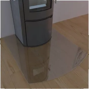 Sklo pod kamna 100x85 mírný oblouk