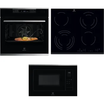 Set domácích spotřebičů ELECTROLUX KOBCS31X + ELECTROLUX EHF6343FOK + ELECTROLUX LMS4253TMX