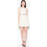 Jednoduché šaty se záhyby VT078 VENATION Barva: Béžová, Velikost: XL