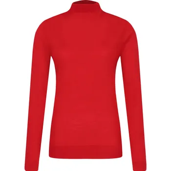 Dámský svetr boss Vlněný rolák Faliana | Barva:červený | Velikost:L