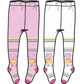 DÍVČÍ PUNČOCHÁČE PRASÁTKO PEPPA PIG > varianta 295 - bílé > 122-128