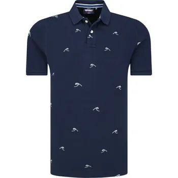Pánské tričko Superdry Polokošile AOE | Barva:tmavě modrá | Velikost:XXL