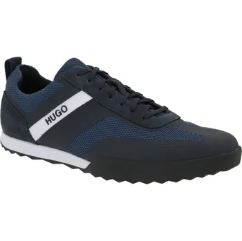 Pánské tenisky HUGO Tenisky Matrix_Lowp s přídavkem kůže | Barva:tmavě modrá | Velikost:40