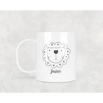 Domovi Plastový hrnek s vlastním jménem s lvíčkem 330ml