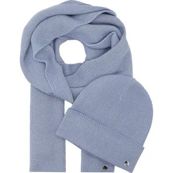 Šátek HUGO Vlněný šála + čepice Xmas 564_Set | Barva:modrý | Velikost:OS