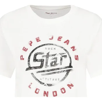 Dámské tričko Pepe Jeans London Tričko MINERVA | Barva:bílý | Velikost:XS