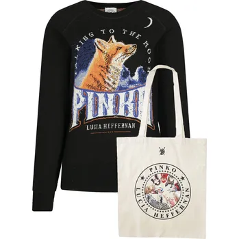 Dámský svetr Pinko Svetr + nákuní taška SETTIMANA pinko x lucia heffernan | Barva:černý | Velikost:L
