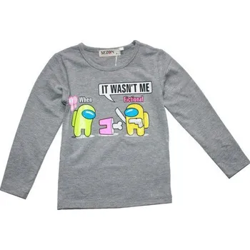 Dívčí tričko s potiskem a třpytkami M01 šedá vel. 98 - 128