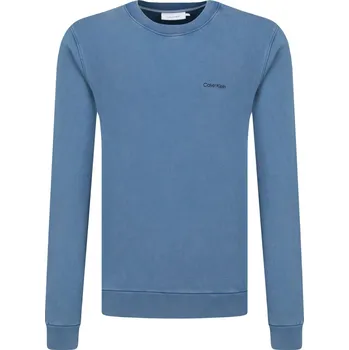 Pánská mikina Calvin Klein Mikina GARMENT DYED LOGO | Barva:modrý | Velikost:XL