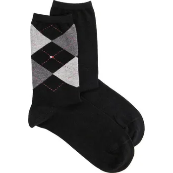 Dámské pantofle Tommy Hilfiger Skarpetki 2 Pack | Barva:černý | Velikost:35-38, 35/38
