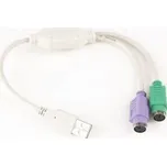 GEMBIRD Redukce USB / 2x PS/2 30cm (M/2xF, aktivní)