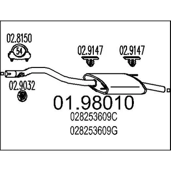 Tlumič výfuku MTS 01.98010