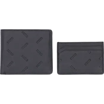 Peněženka HUGO Kůžoný peněženka + pouzdro na karty GbH_4 | Barva:černý | Velikost:OS