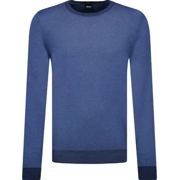 Pánský svetr boss Vlněný svetr Bassari | Barva:tmavě modrá | Velikost:XL