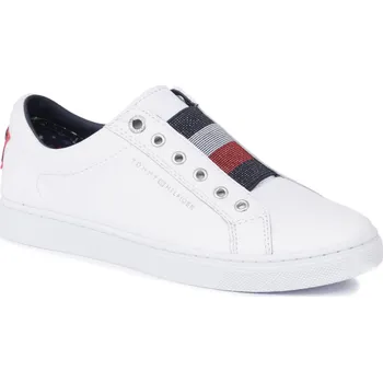 Dívčí tenisky Tommy Hilfiger Kůžoné slip on Venus JR 18A1 | Barva:bílý | Velikost:30