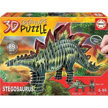 Puzzle dinosaurus Stegosaurus 3D Creature Educa > varianta stegosaurus
