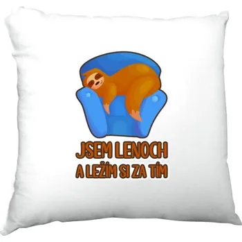 Pánské tričko Polštář saténový s potiskem Jsem lenoch