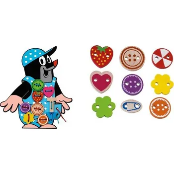 Hračka pro nejmenší Vyšívání krtek provlékačka