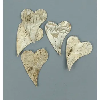 DEKORACE - SRDCE, březová kůra 6 cm Kusy: 1 kus