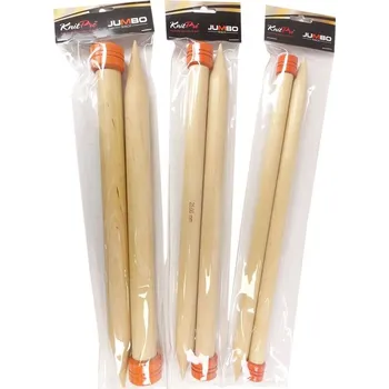 Jehlice KnitPro Jumbo Birch dřevěné jehlice 30 cm (KnitPro Jumbo Birch Single Pointed Wood Needles 30 Cm)