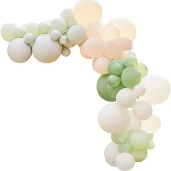 Balónek Recenze Ginger Ray Sada balónků na balónkový oblouk světle zelená/nude/bílá 70 ks