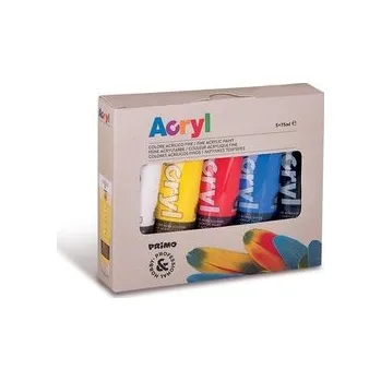 Vodová barva Akrylové barvy PRIMO, sada 5 x 75ml, tuby