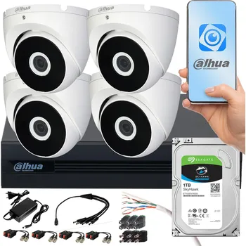 Zabezpečení domácnosti Dohledový set Dahua COOPER XVR 1TB 4x FullHD dome kamera