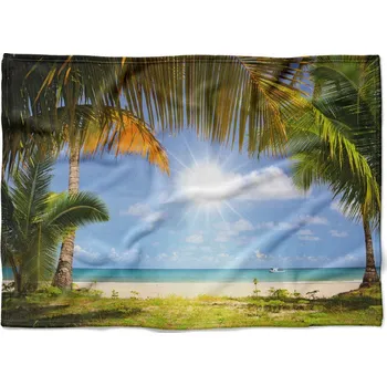 deka Deka Palmy na pláži 150x120 cm (Rozměr : 150 x 120 cm, Podšití beránkem: NE)