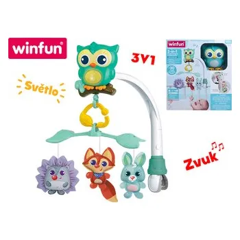 Hrazdička na kočárek otáčející se zvířátka na baterie se světlem a zvukem 0m+ v krabičce