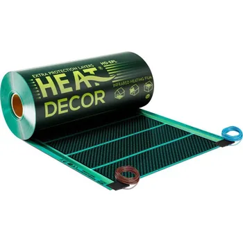 Topná rohož Heat Decor Topná fólie s konektory HD-EPL 70 W/bm (140 W/m2) Délka pásu topné fólie (m): 0,25