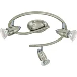 Eglo 92643 MAGNUM-LED - Stropní tříbodové svítidlo + LED žárovky (Kulaté moderní stropní tříbodovka, nikl mat)
