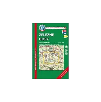 Skládaná mapa Železné hory - turistická (45) 90 x 58 cm