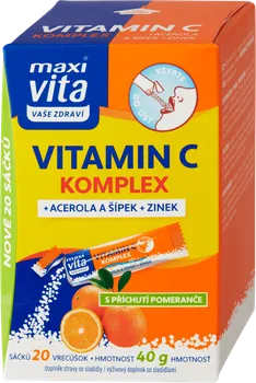 MaxiVita Vitamín C komplex + Acerola + Šípek + Zinek 