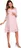 Společenské šifonové dámské šaty S160 růžové	, L