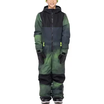 Chlapecká bunda 686 kombinéza - Boys Shazam One-Piece Green Flash Spray Clrblk (GRN)