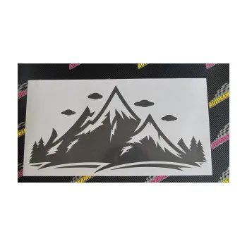 Samolepící dekorace SAMOLEPKA Krajina hory 002 levá (17 - šedá) NA AUTO, NÁLEPKA, FÓLIE, POLEP, TUNING, VLASTNÍ TEXT, TISK, AUTOSAMOLEPKY.cz, POLEPY, OBRÁZEK, LOGO, SAMOLEPKY