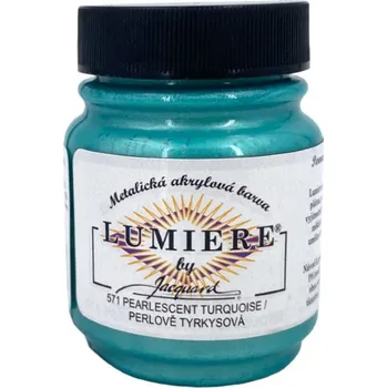 Vodová barva Jacquard Metalické Barvy Lumiere 571 perlově tyrkysová