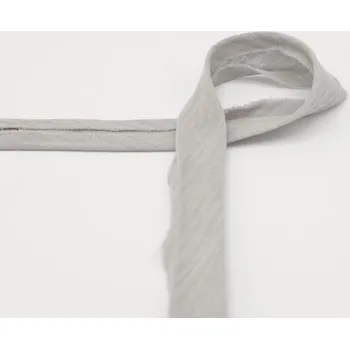 Šikmý proužek mušelínový, zažehlený, světle šedý, 20mm