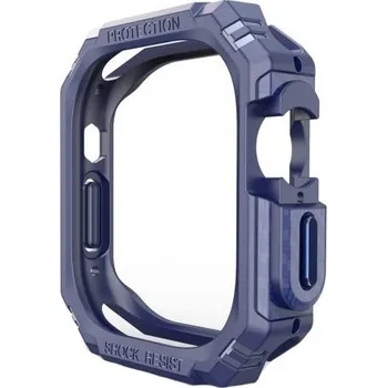 Pouzdro na mobilní telefon Odolné pouzdro se vzorem karbonových vláken pro Apple Watch Ultra 49mm - modré