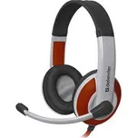 DEFENDER Warhead G-120, herní sluchátka s mikrofonem, ovládání hlasitosti, červeno-bílá, (64098)