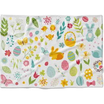 Dětská deka Deka Velikonoce (Rozměr : 150 x 120 cm, Podšití beránkem: NE)